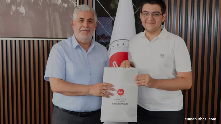 2026 YKS Elazığ Birincisi Mehmet Buğra Taşdemir İl Müftülüğünü Ziyaret Etti