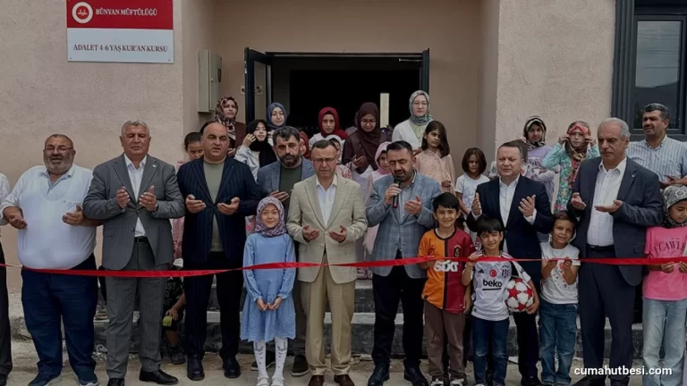 Bünyan ilçesinde Adalet 4 6 Yaş Kur an Kursu hizmete açıldı