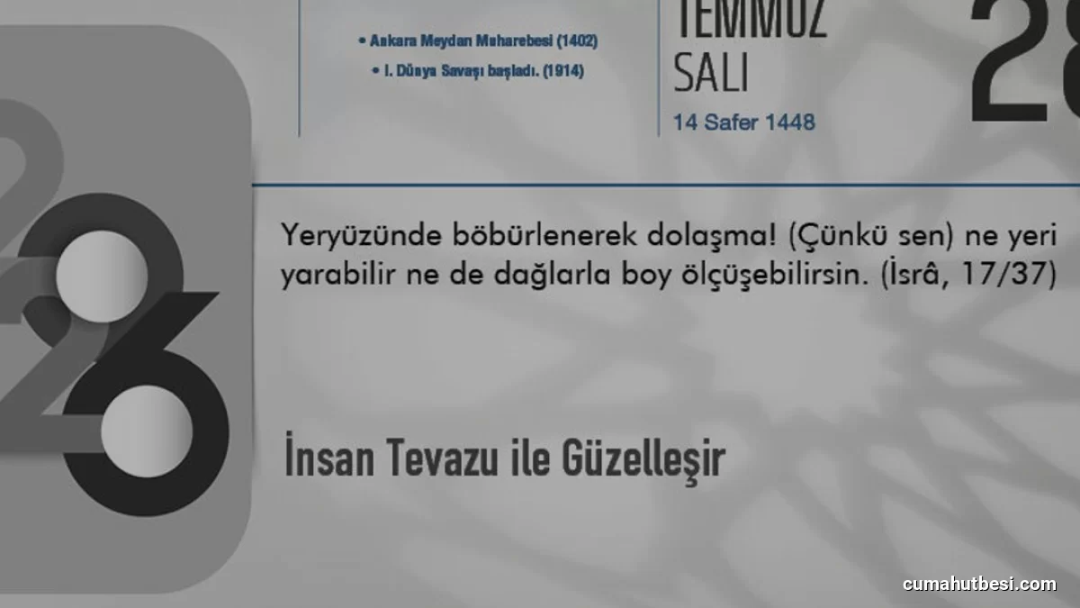 İslam İnancında Tevazu ve Mütevazı Kişinin Özellikleri