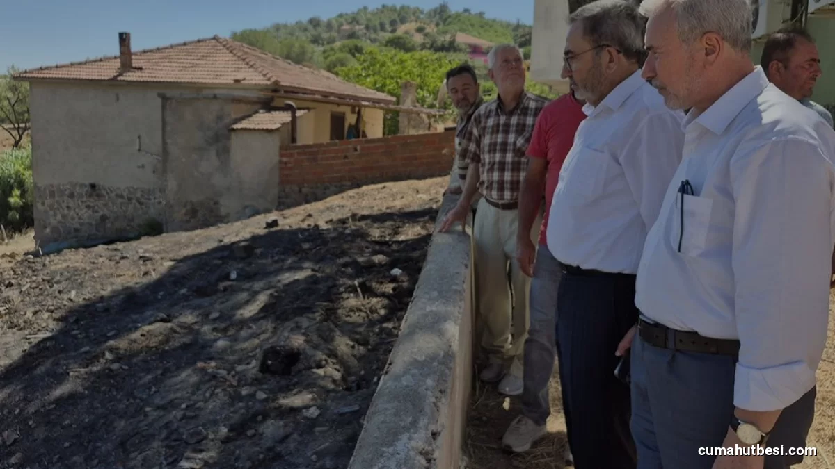 Balıkesir İl Müftüsü Yaşar Yangın Bölgesinde İncelemelerde Bulundu