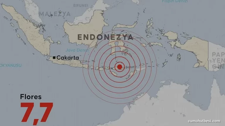 Endonezyada 7,7 Büyüklüğünde Deprem Meydana Geldi