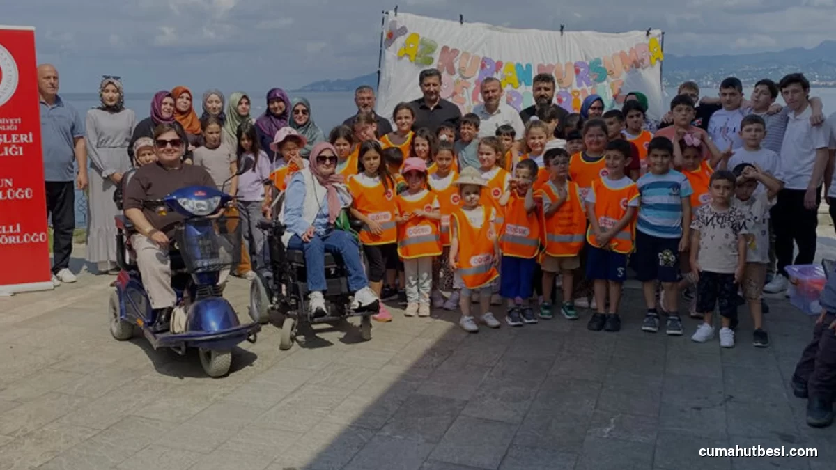 Giresun’da Yaz Kur’an Kursu Öğrencileri ve Engelli Bireyler Buluştu