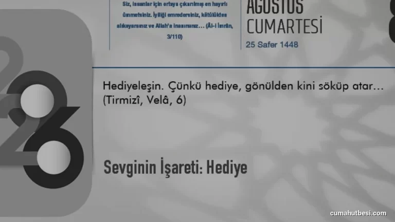 Hz. Aişe’nin Örnek Davranışı ve Hediyeleşme Kültürü