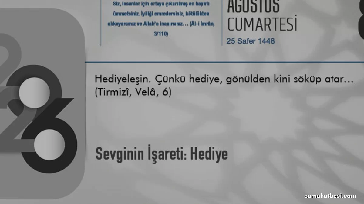 Hz. Aişe’nin Örnek Davranışı ve Hediyeleşme Kültürü