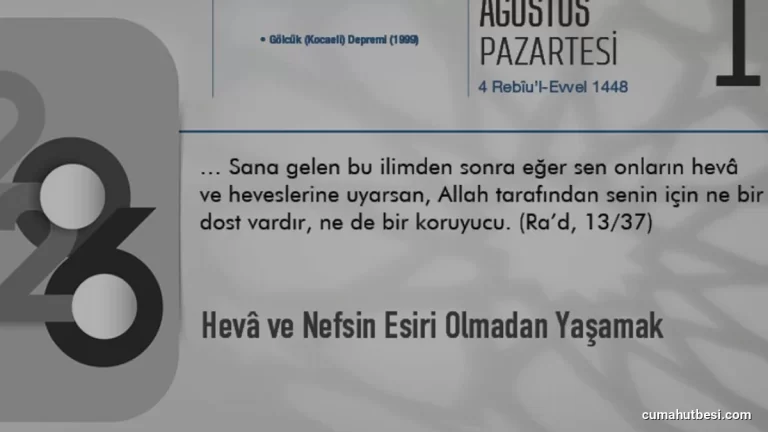 İslam Geleneğinde Nefis Terbiyesi ve Erdemli Yaşamın Sınırları