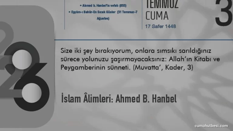 İslam Hukuku ve Hadis İlminin Öncü İsmi Ahmed b Hanbel