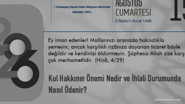 İslam Hukukunda Kul Hakkı İhlalleri ve Telafi Yöntemleri
