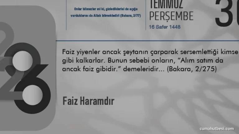 İslam İnancında Faiz Yasağının Temelleri ve Tarihsel Süreci