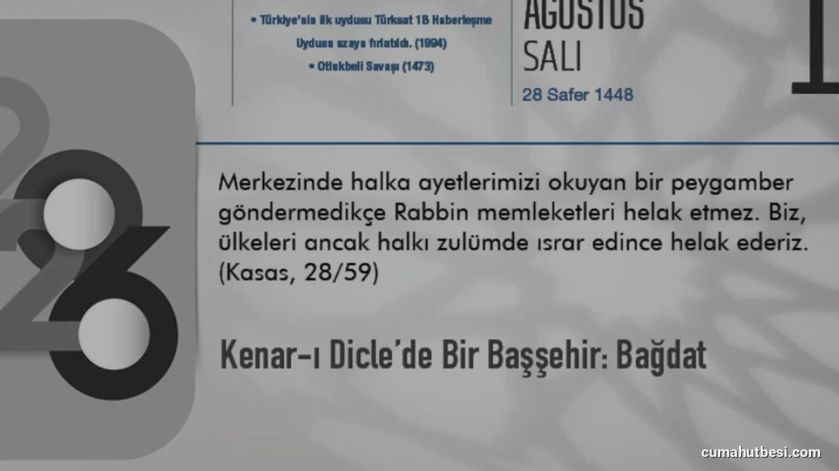 İslam Medeniyetinin Merkez Üssü Bağdatın Tarihi Gelişimi