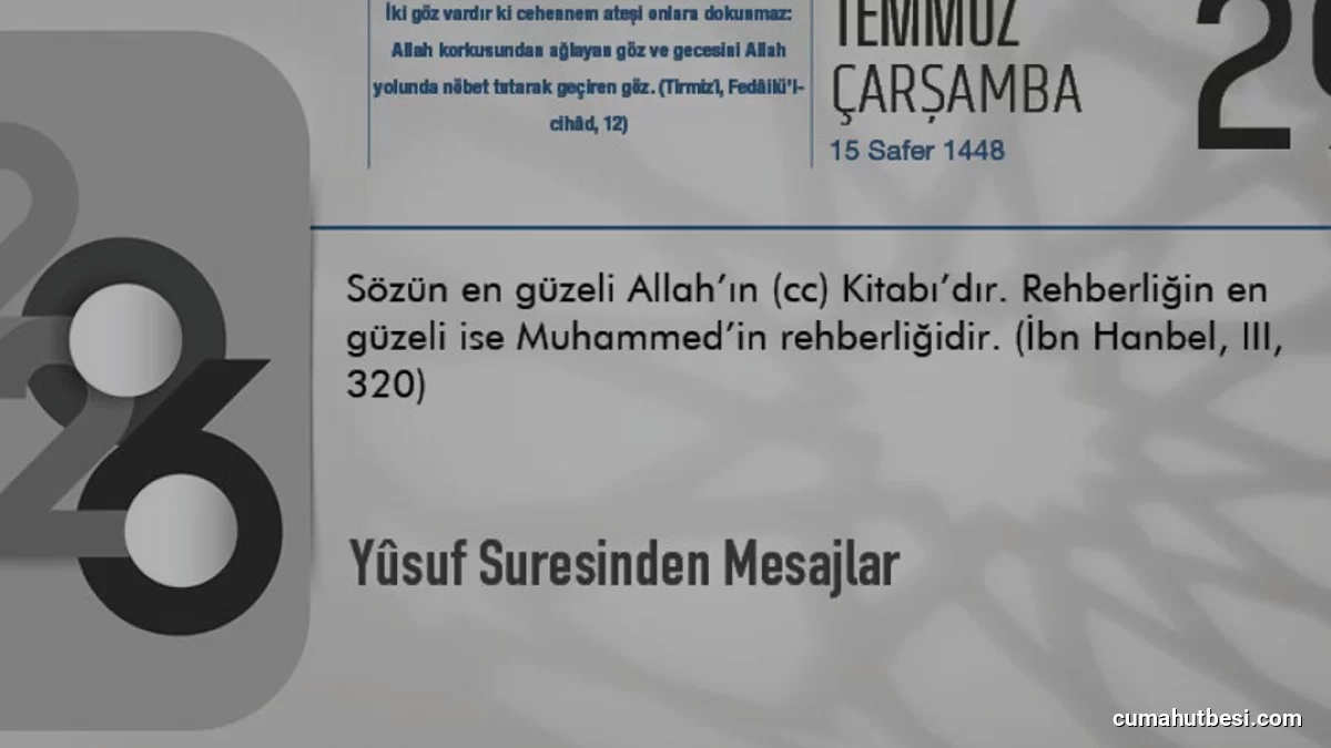 Kuranda En Güzel Kıssa Olarak Nitelendirilen Yusuf Suresinin Hikayesi