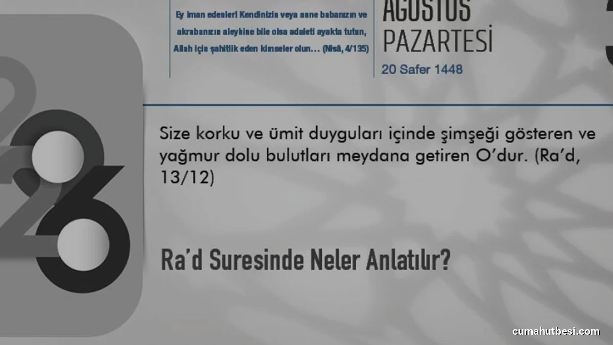Ra’d Suresi Hangi Konuları Ele Alıyor