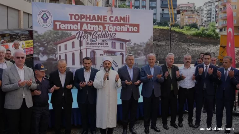 Rize Tophane Mahallesi Camii için temel atma töreni düzenlendi