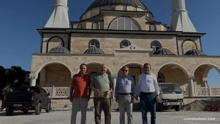 Edremit İbrahimce Camii inşaatında inceleme yapıldı