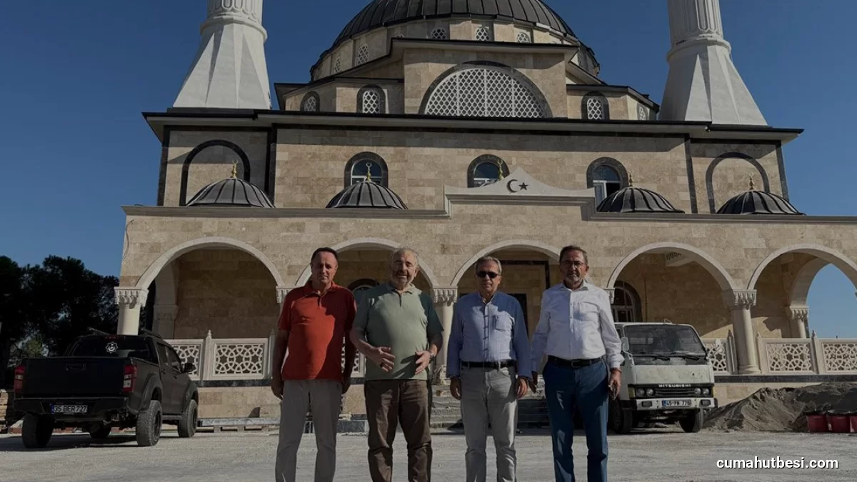 Edremit İbrahimce Camii inşaatında inceleme yapıldı