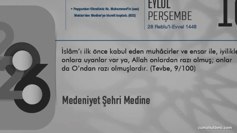 İslam Medeniyetinin Temel Taşı Medine Şehir Modeli