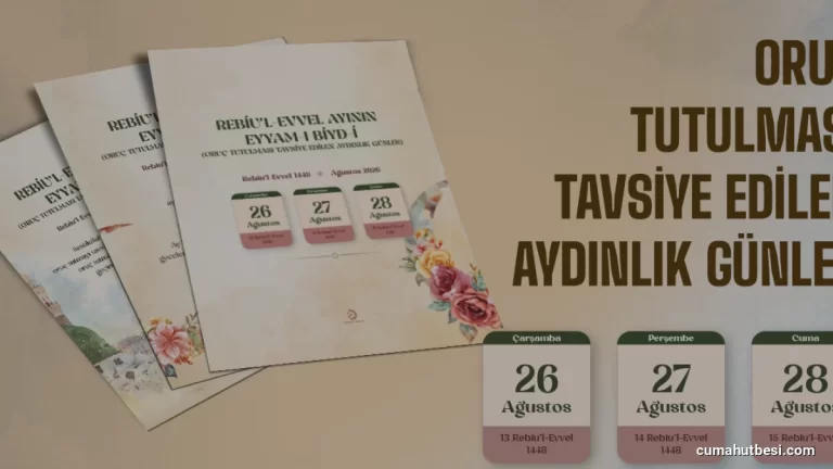 Rebiulevvel Ayı Eyyamı Biyd Orucu Ne Zaman Tutulacak
