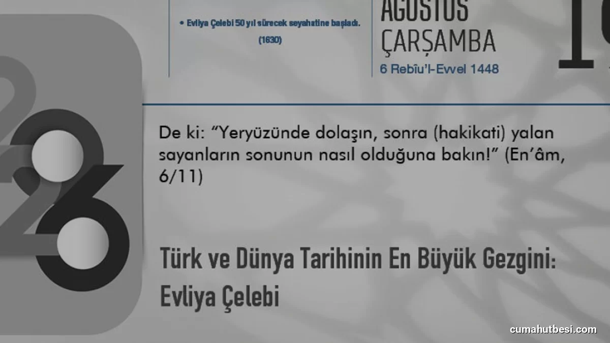 Seyahatname ile Tarihe İz Bırakan Gezgin Evliya Çelebi