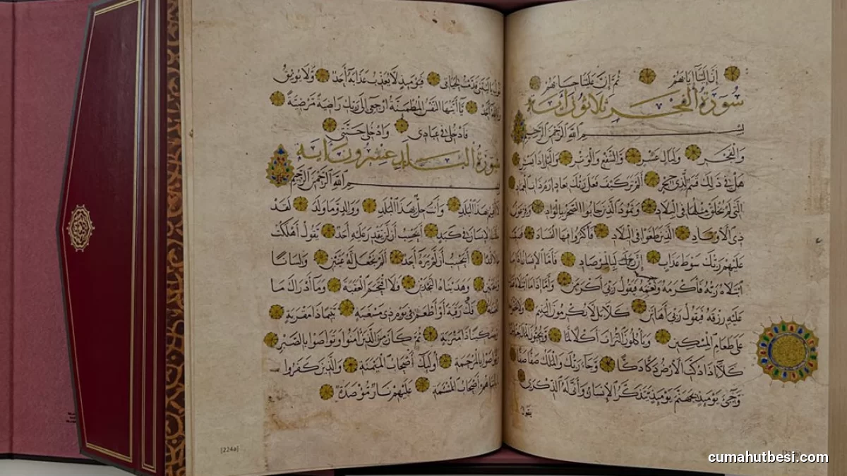 Taşlıcalı Hüseyin Paşa Camii Mushafı için tıpkıbasım tamamlandı