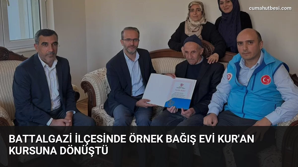 Battalgazi ilçesinde örnek bağış evi Kur’an kursuna dönüştü